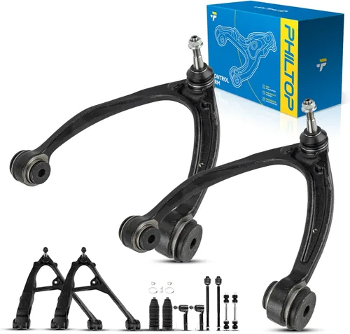 Vista 20 de PHILTOP Kit de suspensión ajustable de elevación de 1-6 pulgadas, 4 piezas de brazos de control superiores e inferiores delanteros compatibles