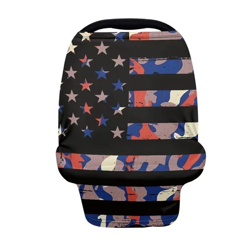 Fundas de asiento de coche con bandera americana, diseño de camuflaje, multiusos, resistente al viento, cubierta antipolvo, protección de
