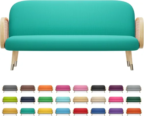 Vista 15 de MoNiBloom Funda elástica para futón de tamaño Queen, sin brazos, protector de muebles, duradera y lavable, con cremallera, para adultos, niños