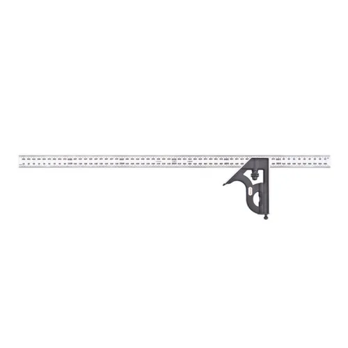 Vista 37 de Starrett Escuadra de combinación de acero con cabeza cuadrada - longitud de cuchilla de 4 pulgadas, cabezales de hierro fundido, acero endurecido