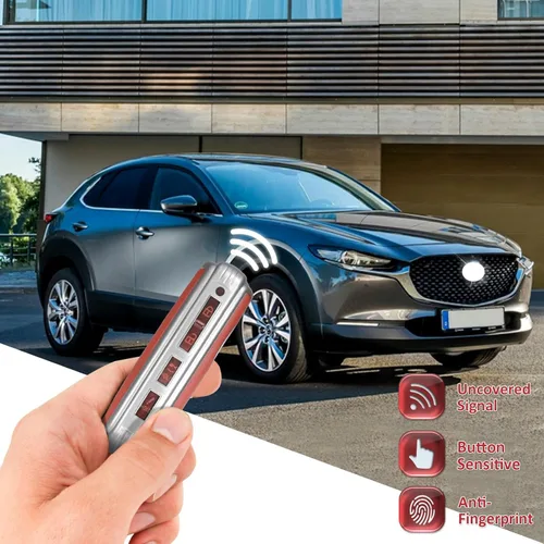 Vista 5 de Funda de TPU suave para llavero compatible con Mazda 3/3 Hatchback, CX-5, CX-30, CX-10 2/3/4 botón sin llave con control remoto (rojo mate)