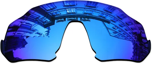 Vista 10 de Lenses Replacement for Oakley Flight Jacket OO9401 Sunglass - Confirm Fit Scratch Resistant Abrigo de espejo negro polarizado