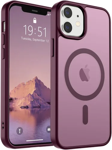 Vista 339 de SUPFINE - Funda magnética para iPhone 14 Pro Max (compatible con MagSafe), (protección contra caídas de grado militar de 10 pies), delgada, Negro