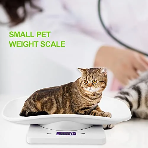 Vista 5 de Báscula digital de peso para mascotas, 22.0 lbs/0.04 oz, herramienta de medición digital para gatos pequeños, perros, báscula de cocina electrónica