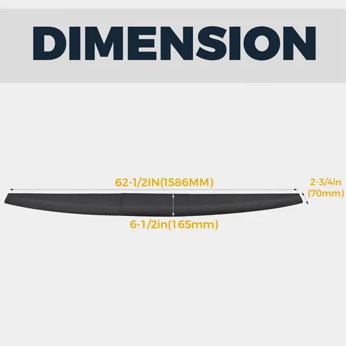 Vista 6 de Tapa de moldeo para alerón de puerta trasera Compatible con Ram 1500 2500 3500 Classic 2009-2019 Protector superior Reemplazo para CH1909100