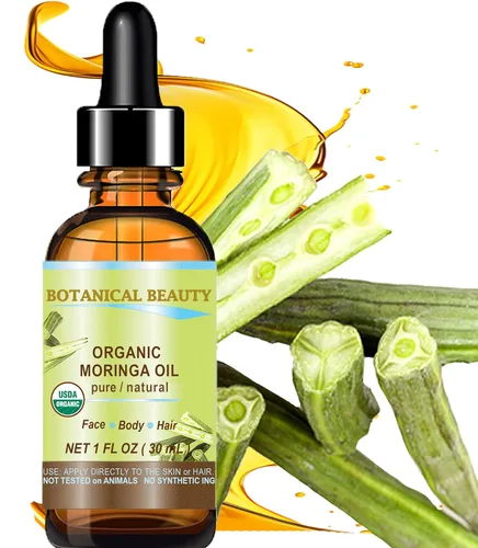 Vista 3 de Botanical Beauty ACEITE DE MORINGA CERTIFICADO ORGÁNICO. 100% Puro/Natural/Sin diluir. 1 Fl.oz.- 1.0 fl oz. Para el cuidado de la piel, el cabello