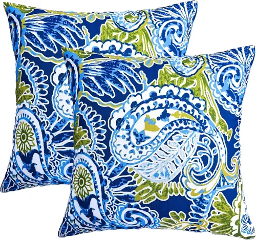 JMGBird Juego de 2 fundas de almohada de 18 x 18 pulgadas, cuadradas, decorativas, para interiores y exteriores, funda de cojín suave, decoración