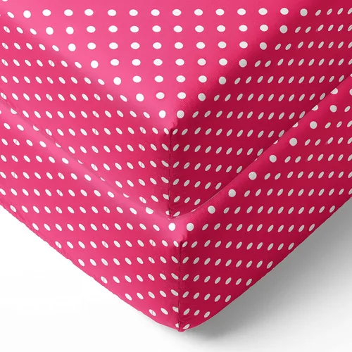 Vista 16 de Bacati - Falda de cama Mix N Match Pin Dots para cuna/niños pequeños con volantes de polvo (rojo)