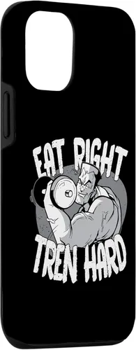 Vista 3 de iPhone 1212 Pro Eat-Right Tren Hard - Funda de fisicoculturismo anabólico para gimnasio