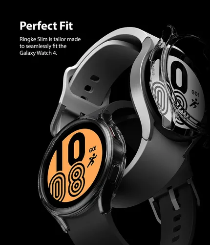 Vista 3 de Ringke Funda delgada paquete de 2 compatible con Samsung Galaxy Watch 4 de 1.732 pulgadas, bisel Watch4 solo marco cubierta dura de policarbonato