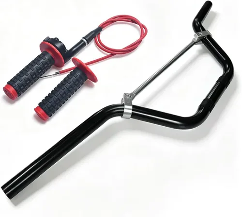 JRL Kit de empuñaduras superiores para manillar y almohada de 7/8 pulgadas Negro-rojo