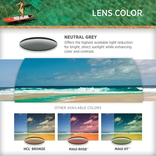 Vista 4 de Maui Jim Lentes de sol rectangulares polarizados de placa mixta para hombre y mujer
