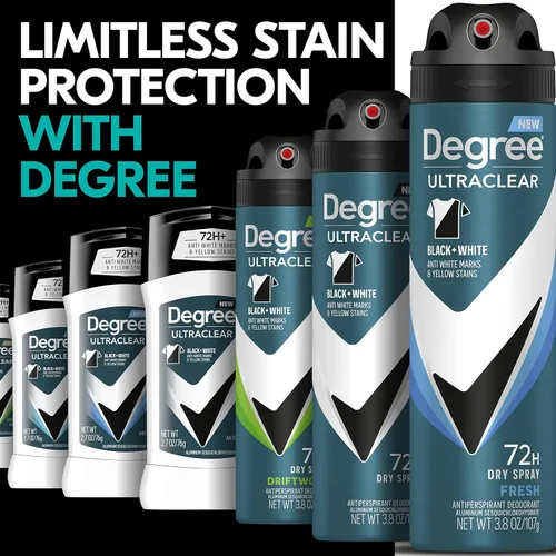 Vista 9 de Desodorante antitranspirante Degree Men MotionSense, spray seco, UltraClear negro + blanco, 3.8 onzas, paquete de 3