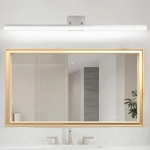 Vista 11 de Lámpara LED de tocador de 36 pulgadas, 36 W, 2500 lm, moderna lámpara de baño ajustable de níquel cepillado sobre el espejo, barra de luz regulable