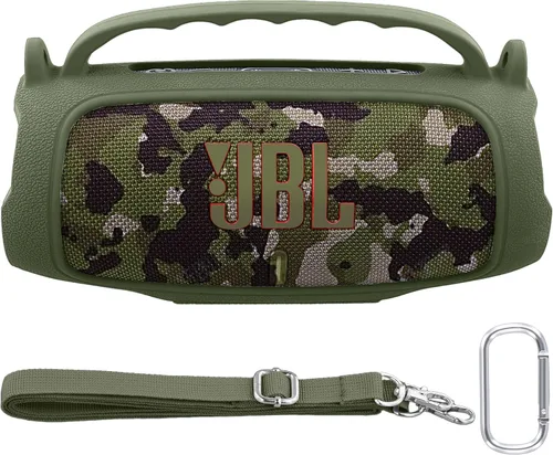 Vista 16 de Funda de silicona compatible con JBL Charge 5 Altavoz Bluetooth portátil impermeable (Cubierta de silicona negra)