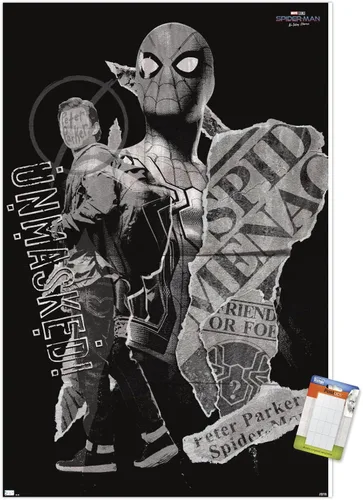 Vista 11 de Trends International Marvel Spider-Man: No Way Home - Póster de pared desenmascarado, 22.4 pulgadas de largo x 14.7 pulgadas, versión enmarcada