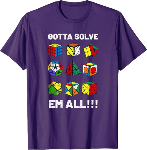 Vista 84 de Competitive Puzzle Cube Gotta Solve Em All Speed Cubing T-Shirt Asphalt Grey