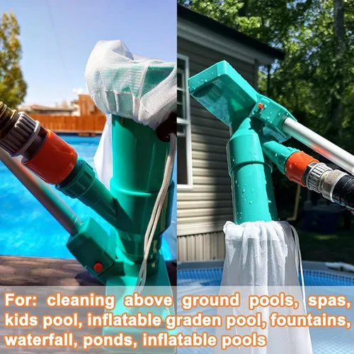 Vista 5 de Acoplador rápido para aspiradora portátil de piscina, punta de succión con cinta selladora, accesorio de manguera de vacío de piscina