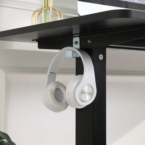 Vista 7 de Legooin Escritorio eléctrico de pie de 55 x 24 pulgadas, escritorio eléctrico de pie de altura ajustable con estación de carga, 2 puertos USB, 3