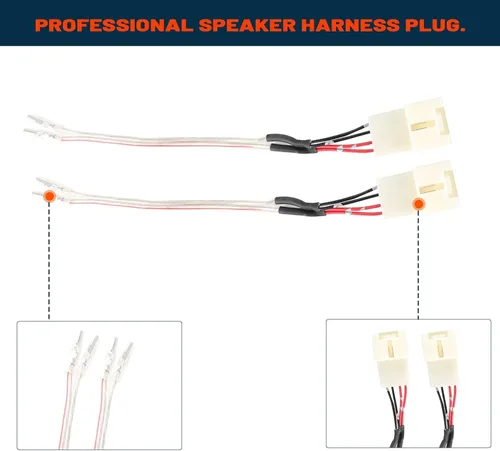 Vista 5 de NuIth Adaptador de altavoz de puerta delantera de 6.5 pulgadas Anillo espaciador con conector de arnés de altavoz para Ford F150 2015-2022, soporte