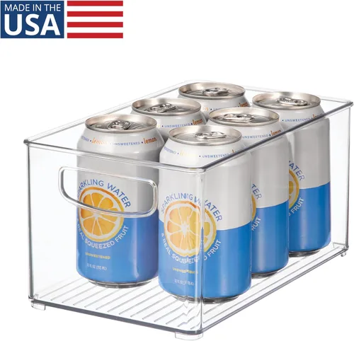 Vista 2 de iDesign - Contenedor apilable de plástico transparente, organizadores de cocina y almacenamiento para refrigerador y despensa