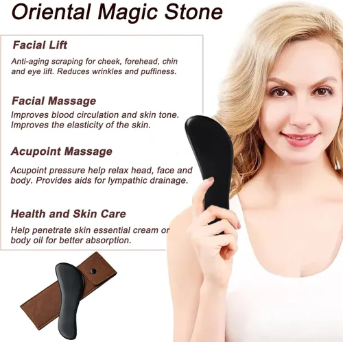 Vista 2 de Herramientas Gua Sha, herramienta de masaje de raspado de piedras Bian, herramientas IASTM, herramientas de masaje corporal facial Gua Sha