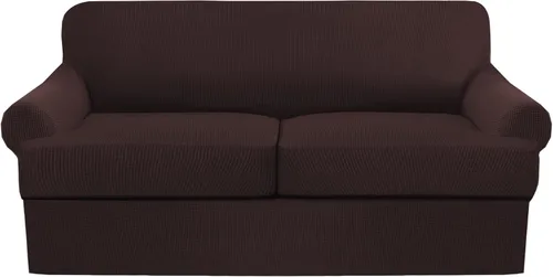 Vista 21 de Fundas para sofá de 3 piezas con cojines en forma de T, funda gruesa para sofá, protector de muebles, fundas elásticas para sofá con cojines