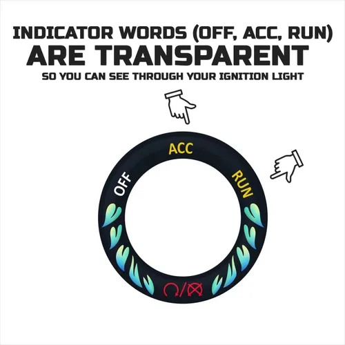 Vista 6 de TOOLEPIC - Cubierta de botón de arranque para Dodge Challenger Charger Durango, accesorios 2015-2025 - Kit de interruptor de encendido de parada