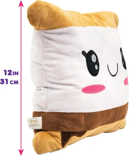 Vista 4 de Scentco Smillows - Almohadas de Peluche Rellenas con Aroma Gourmet Patentadas (S'Mores Marshmallow) - Almohadas de Acento, Decorativas y para Lanzar