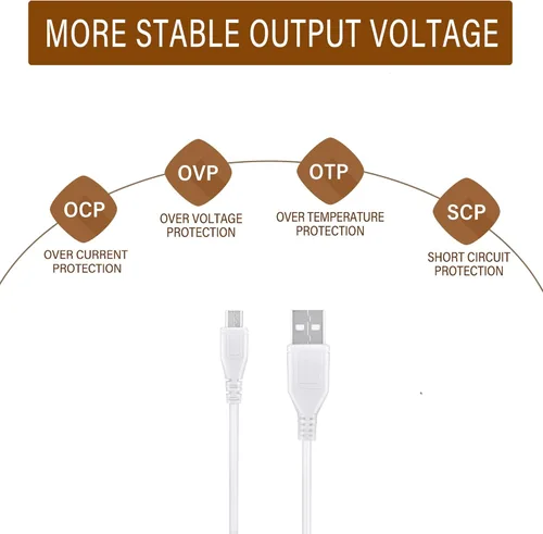 Vista 3 de Digipartspower Cable micro USB blanco de 3.3 pies para PC portátil para TC Helicon Duplicator Duplicator Reverb Tone Pedal de efectos vocales