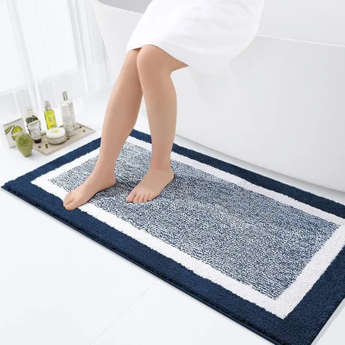 Vista 67 de OLANLY Alfombra de baño de microfibra extrasuave y absorbente, antideslizante, lavable a máquina, de secado rápido, adecuada para suelo de baño