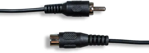 Vista 2 de Cablelera Cable de vídeo compuesto RCA estándar M/F, 6 pies, 28 AWG, cable de audio, negro (ZCAAFFMF-06)