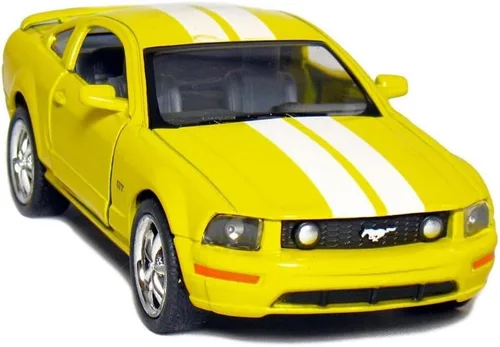 Vista 2 de KiNSMART - Coche de juguete de metal fundido a escala 1:38, modelo Ford Mustang GT 2006, 5" (juego de 4 unidades)