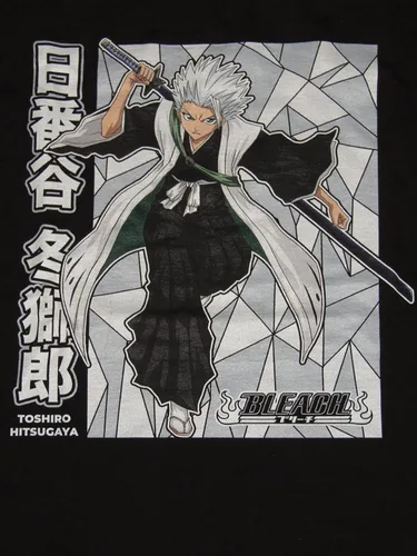 Vista 2 de Bioworld Bleach Toshiro Hitsugaya - Camiseta negra para hombre