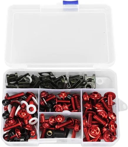 Vista 6 de 177PCS Kit de carenado de motocicleta Tornillos de aluminio para parabrisas de motocicleta M5 M6 Reemplazo de tornillos para parabrisas