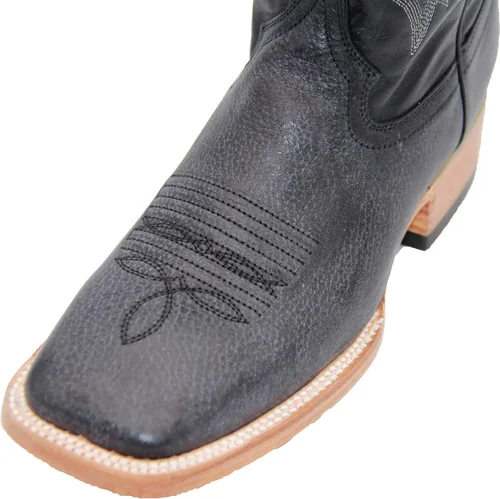 Vista 3 de Botas vaqueras de piel auténtica para hombre