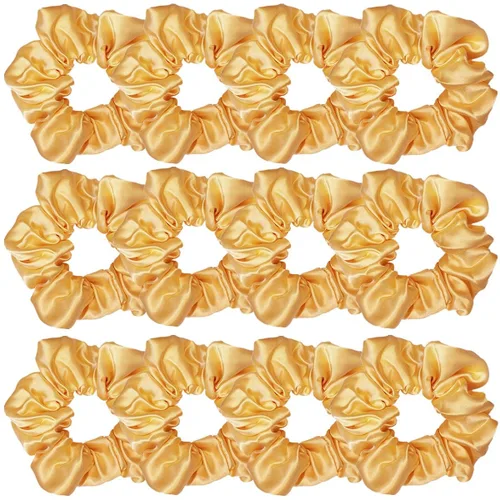 Vista 44 de Sufermoe 12 bandas elásticas para el cabello de seda satinada, color azul surtido de 4.5 pulgadas para mujeres y niñas