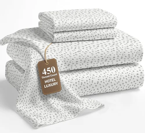 Vista 18 de LANE LINEN - Sábanas tamaño Queen, 450 hilos, 100% algodón, refrescantes, transpirables, con bolsillo profundo, 4 piezas, color negro