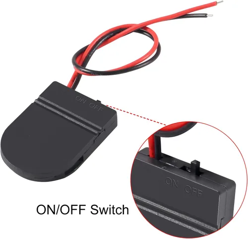 Vista 4 de Cr2032 - Soporte de batería para monedas, soporte de batería CR2032 con interruptor, 1 soporte de batería de botón CR2032 de 3 V con interruptor