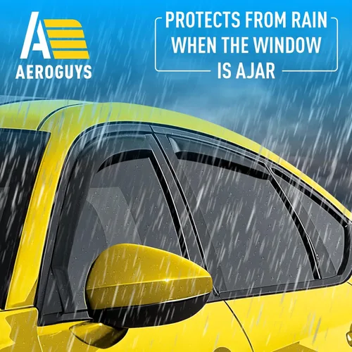 Vista 2 de Deflectores de ventana extra duraderos en canal, viseras de ventana, protectores para la lluvia, para Acura Integra 2023-2026 Hatchback, parasoles