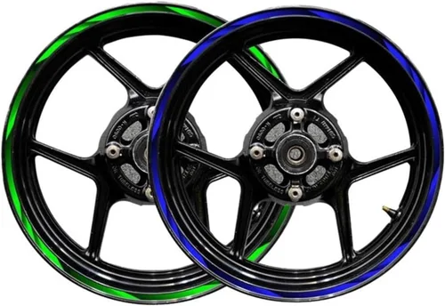 Vista 5 de Calcomanías de motocicleta para llanta de rueda Bajaj para Dominar 400 para Platina para Pulsar 100 125 150 200 17 pulgadas calcomanías de llanta