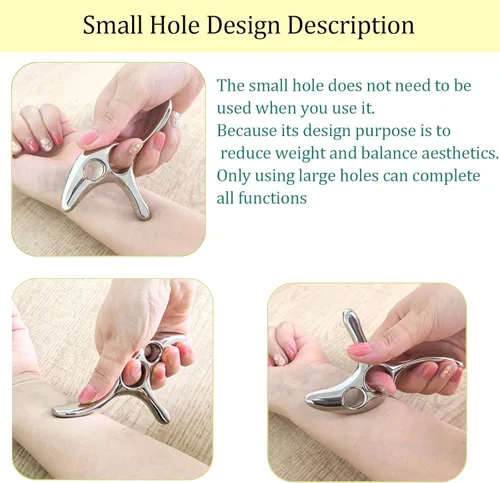 Vista 7 de BYYDDIY Gua Sha - Herramienta de masaje de punto de activación, protector de pulgar, masaje de tejido profundo, herramienta raspadora muscular (T)