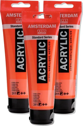 Vista 91 de Amsterdam Serie Estándar Tubo de Pintura Acrílica 120ml Azo Naranja 276 (17092762)