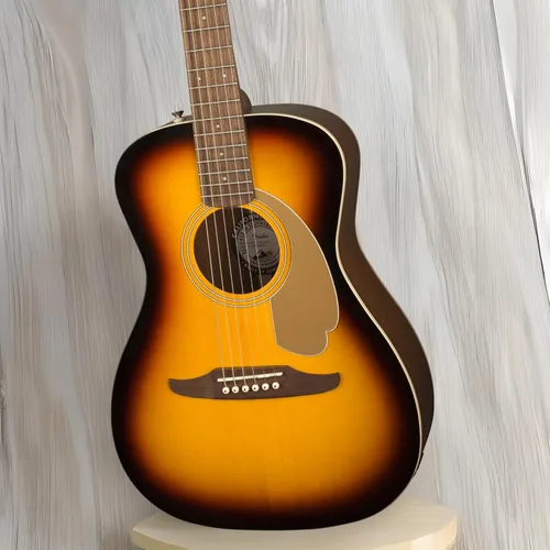 Vista 8 de Fender Guitarra acústica Malibu Player, con 2 años de garantía, Sunburst, diapasón de nogal