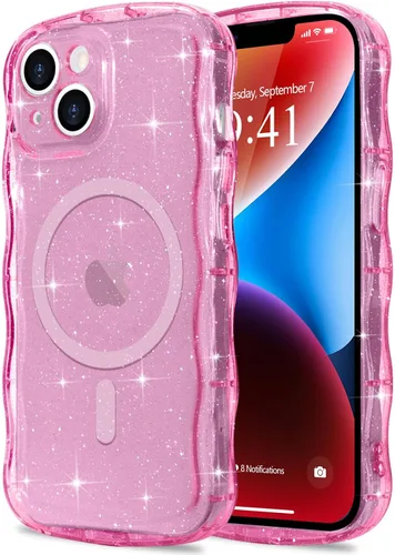 Vista 361 de Pepmune Funda magnética para iPhone 17 Pro Max, color rosa
