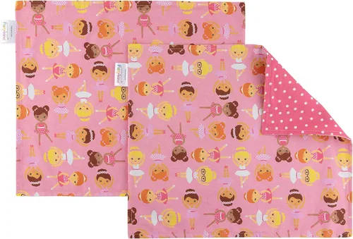 Funkins - Manteles individuales de tela reutilizables para niños y loncheras, reutilizables, ecológicos, 15 x 13 pulgadas, 2 capas, gruesos,