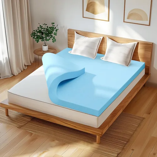 Vista 7 de CHUN YI Cubrecolchón de espuma viscoelástica, con infusión de gel refrescante para aliviar la presión, certificado CertiPUR-US