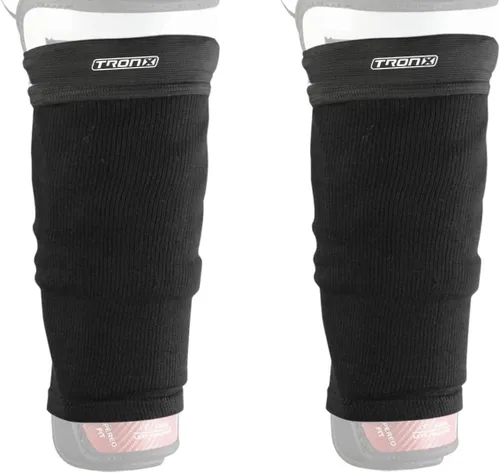 TronX Ice Hockey Shin Guard Tight Sleeves - Senior Adult and Junior - Saves on Shin Guard Tape
