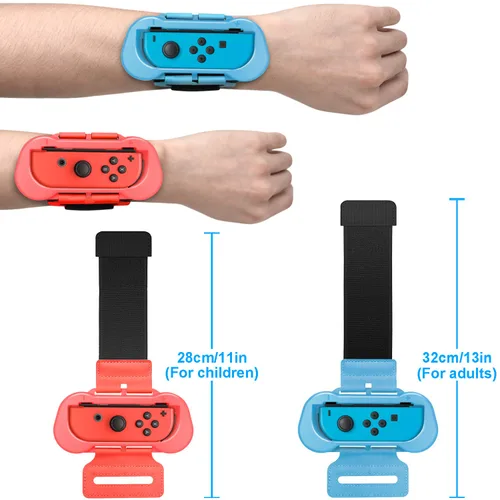 Vista 3 de Muñequeras compatibles con Just-Dance 2024 2023 2022para Zumba Burn It Up para Nintendo Switch y Swith modelo OLED para Joy-Cons, correa elástica