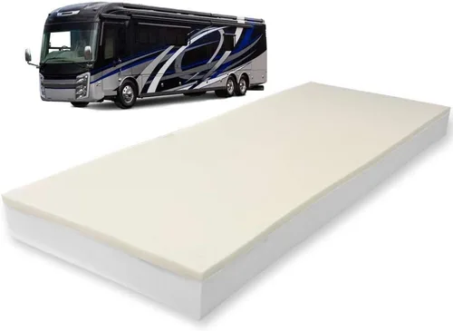 Foamma Reemplazo de colchón de espuma viscoelástica de viaje de 2 x 28 x 72 pulgadas, fabricado en Estados Unidos, cómodo, remolque de viaje,